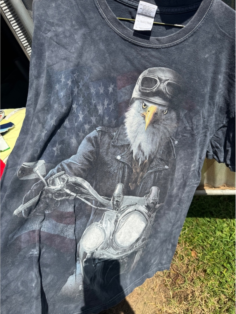VINTAGE THE MOUNTAIN EAGLE AMERICA TIEDYE SHIRT XL